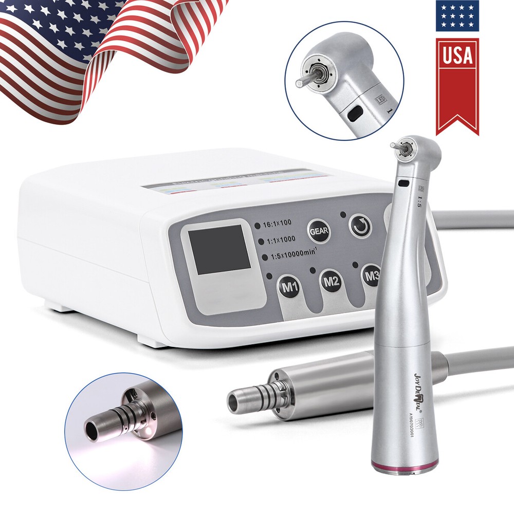 Dental LED Brushless Micro Motor E-Type/1:5 LED Fiber Optic Contra Angle