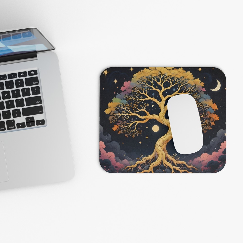 Rainbow Tree Of Life Mouse Pad Office Small Rectangle Desk Computer Accessory