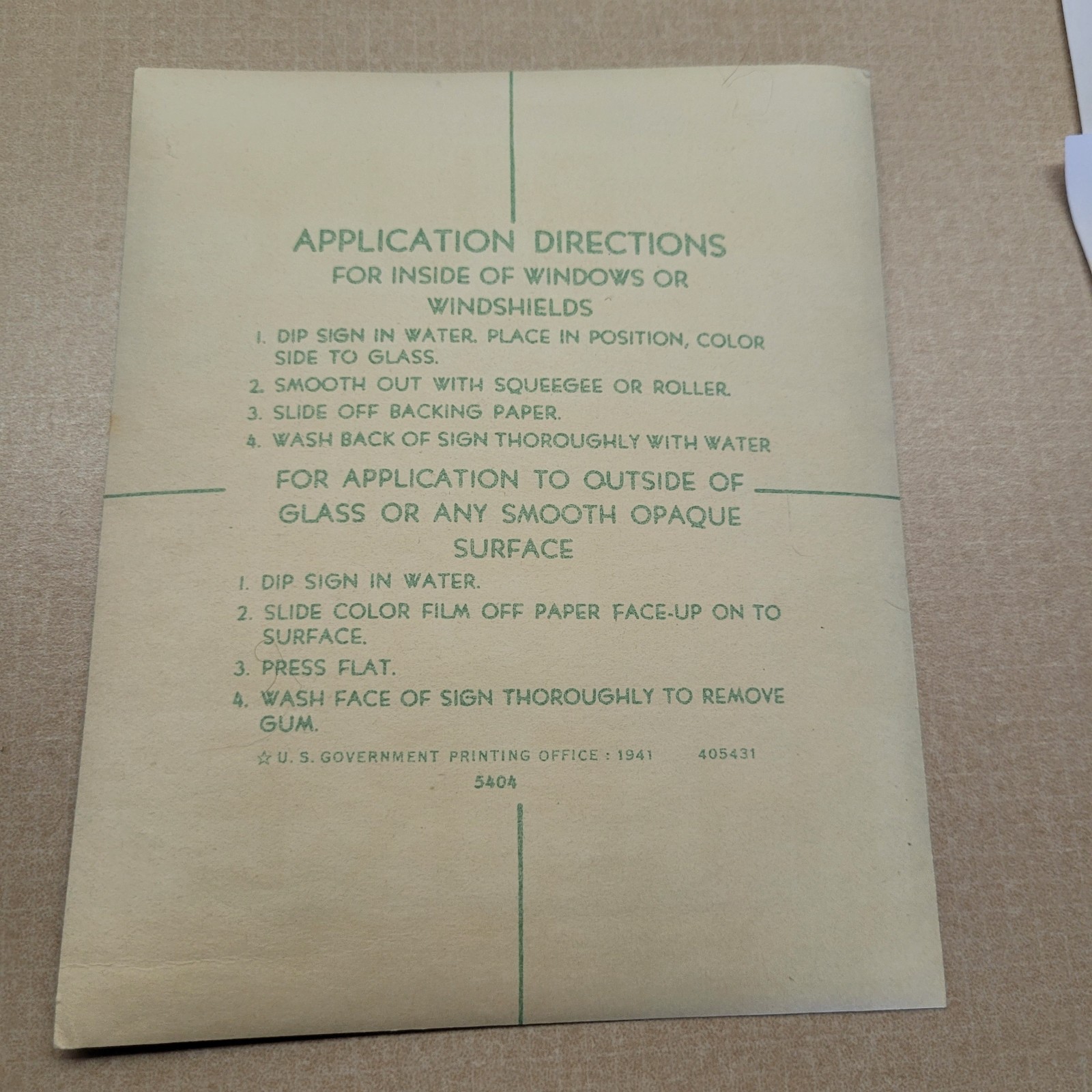 World War II Window Sticker "Buy Defense Savings Stamps - HERE" Waterslide Decal