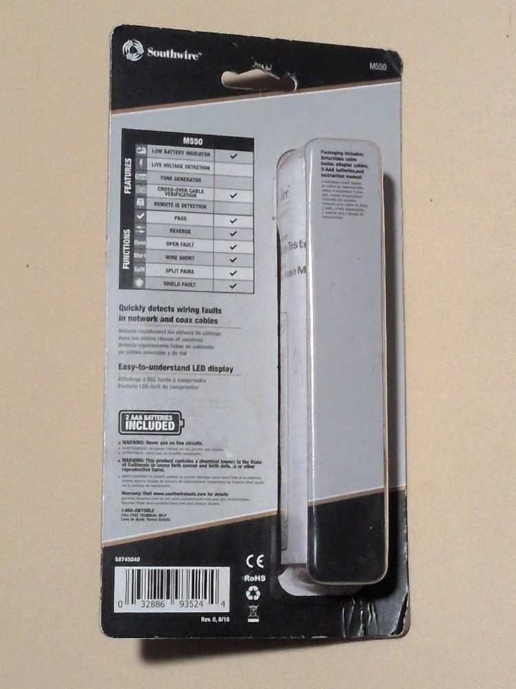 Southwire M550 Continuity Tester for Data & Coax Cables {L}