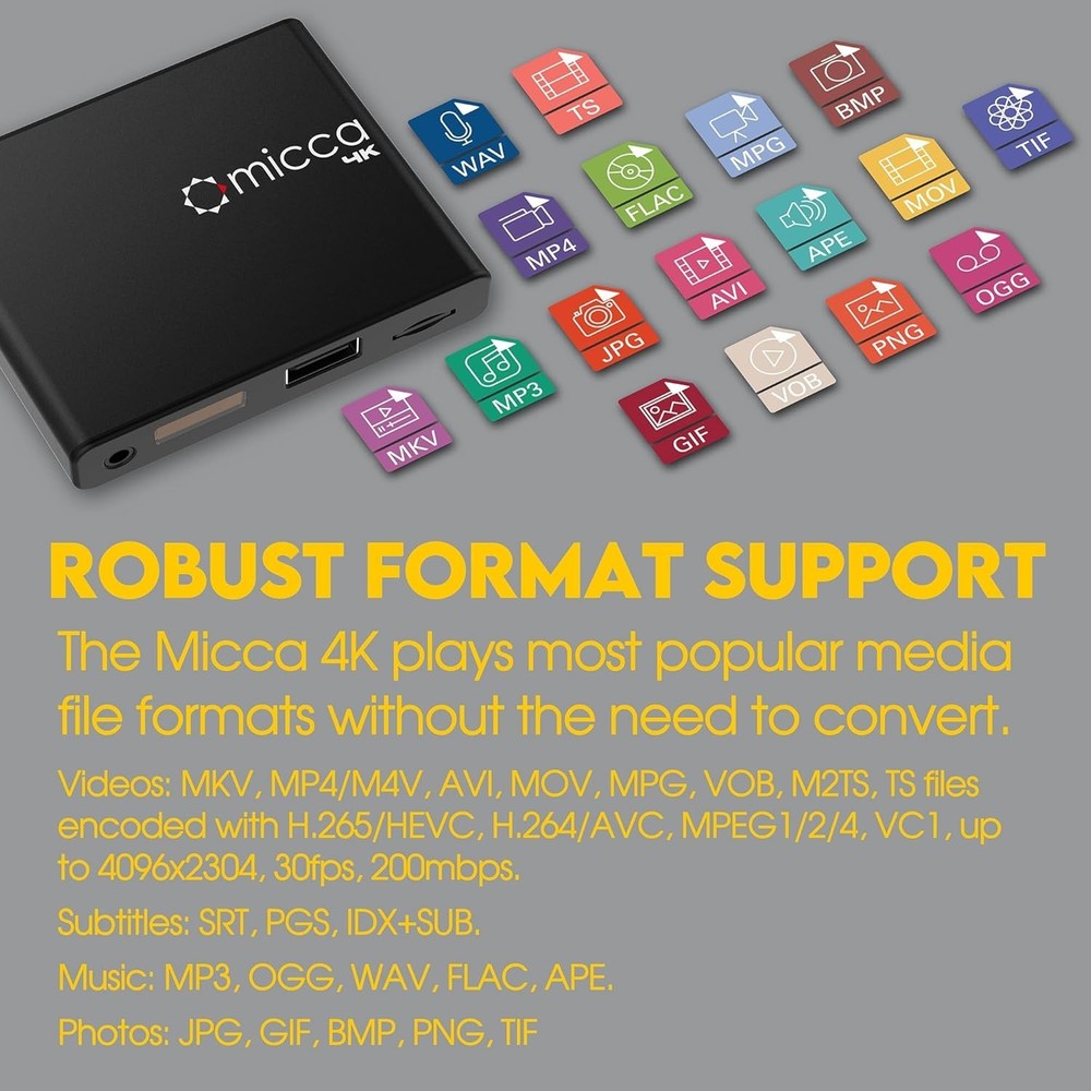 4K Ultra-HD Digital Player for USB & MicroSD
