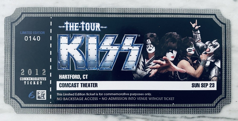 Signed KISS Shirt VIP 2012 Faces Trunk LTD Premium Licensed Tour 2012 W/ Ticket