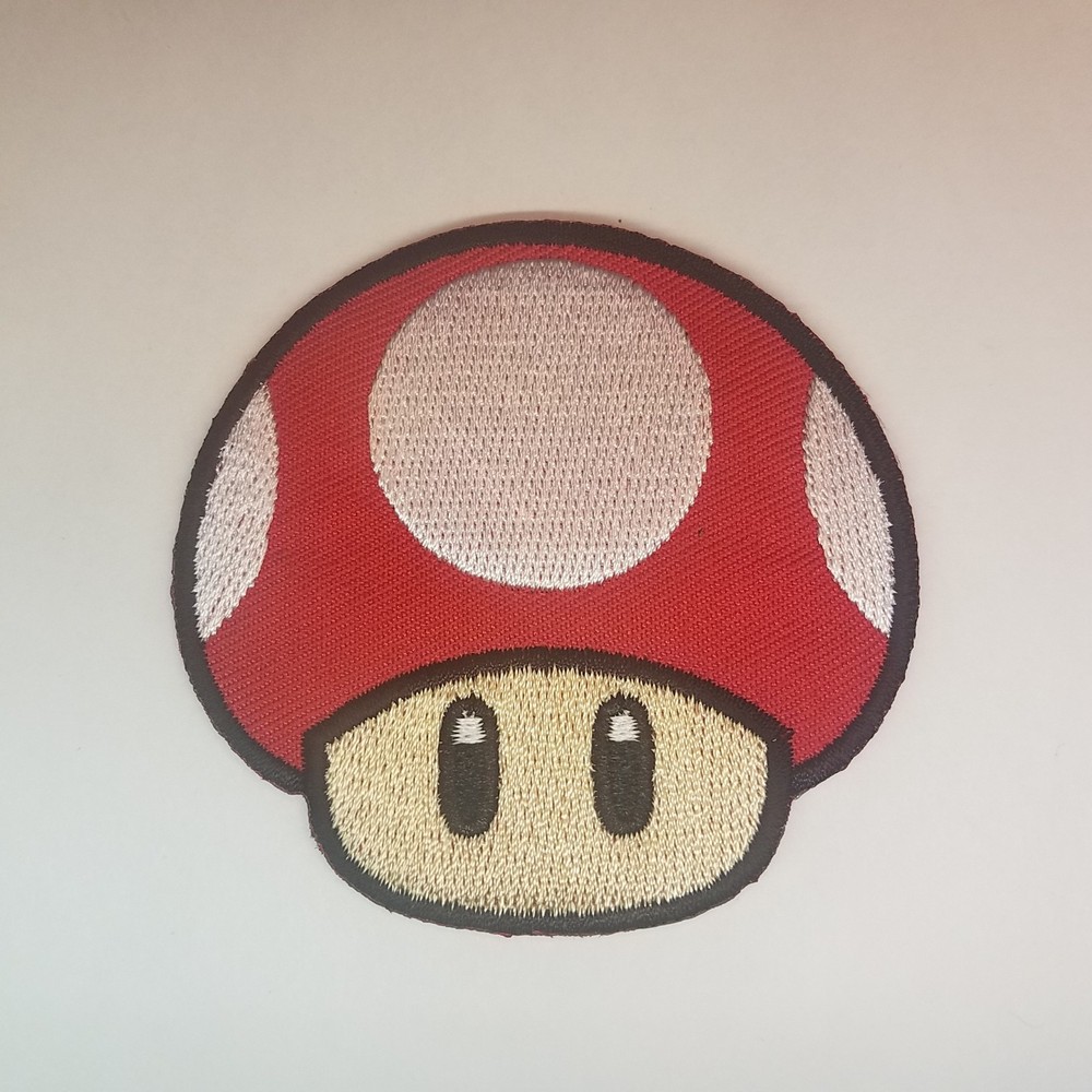 Super Mario Bros Red Mushroom Patch 2 1/2 inches
