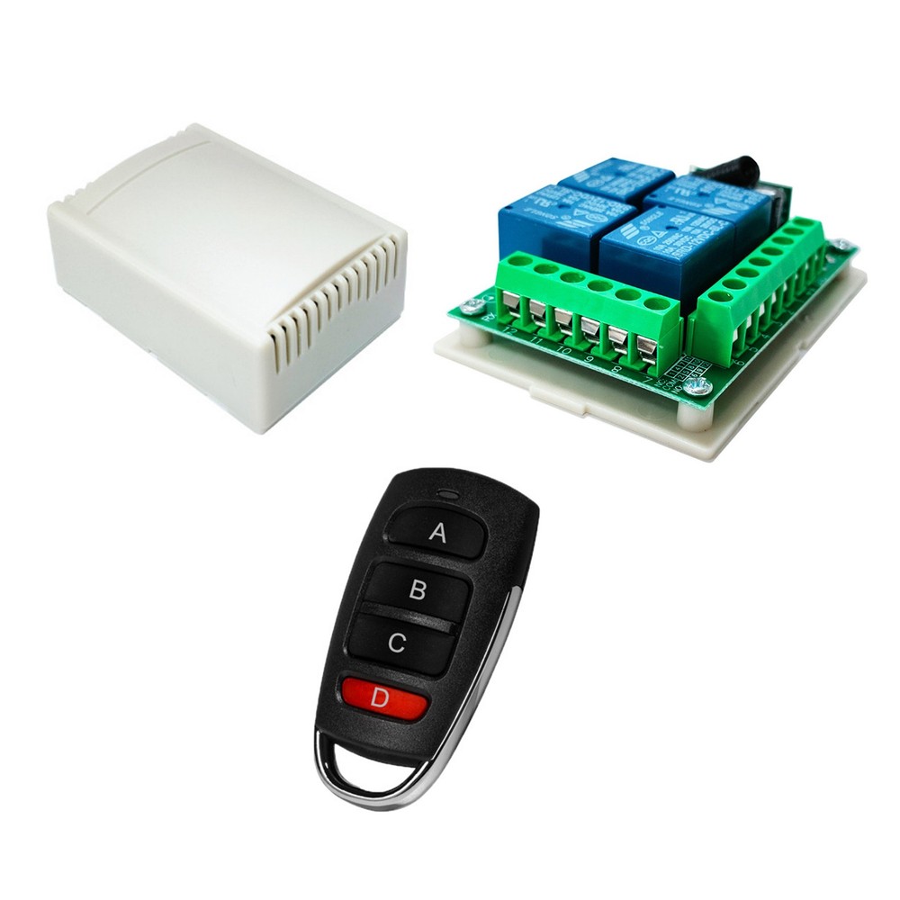 4CH Channel Switch Transmitter+Receiver Wireless Remote Control 0.25 Pounds