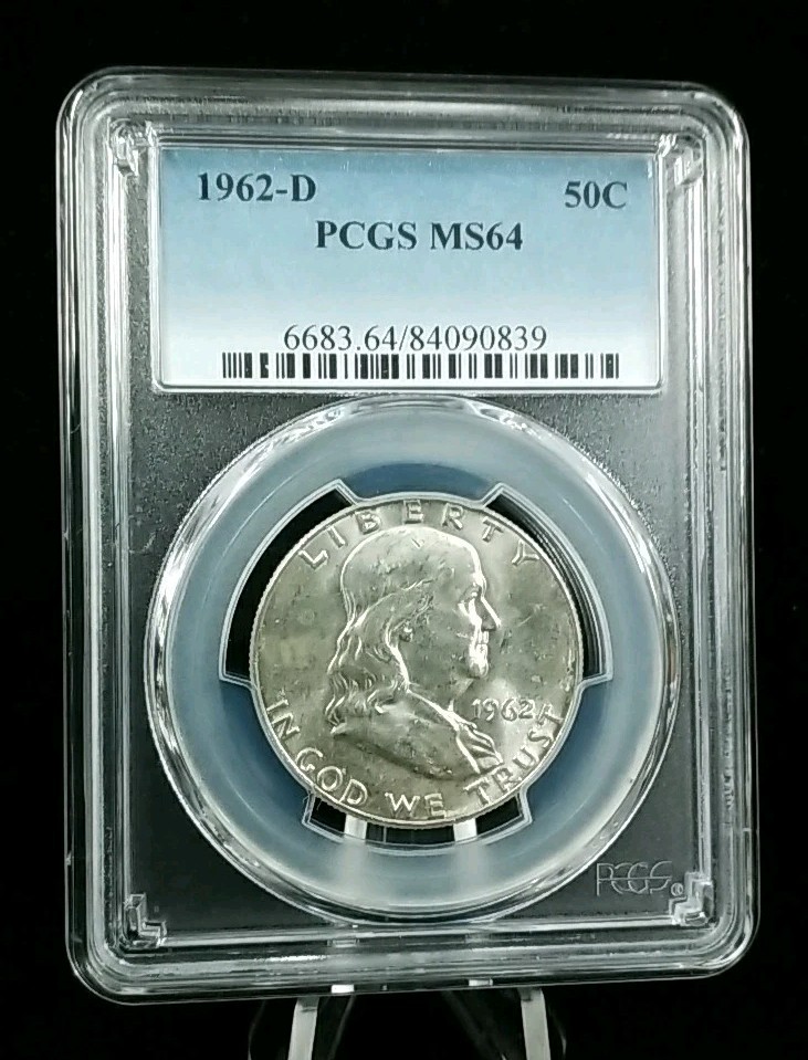 1962-D 50C Franklin Half Dollar PCGS MS64 #7372