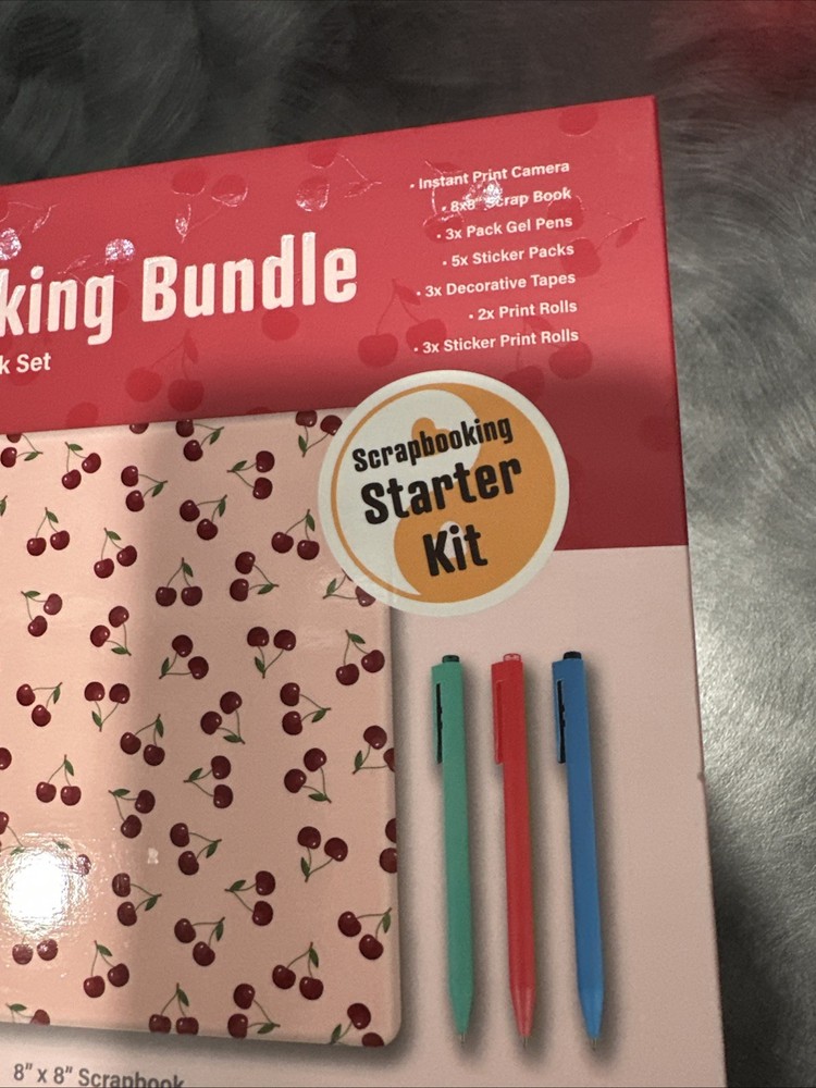 MVMT Camera and Scrapbook Bundle, Cherry, NEW, Scrapbooking Starter Kit