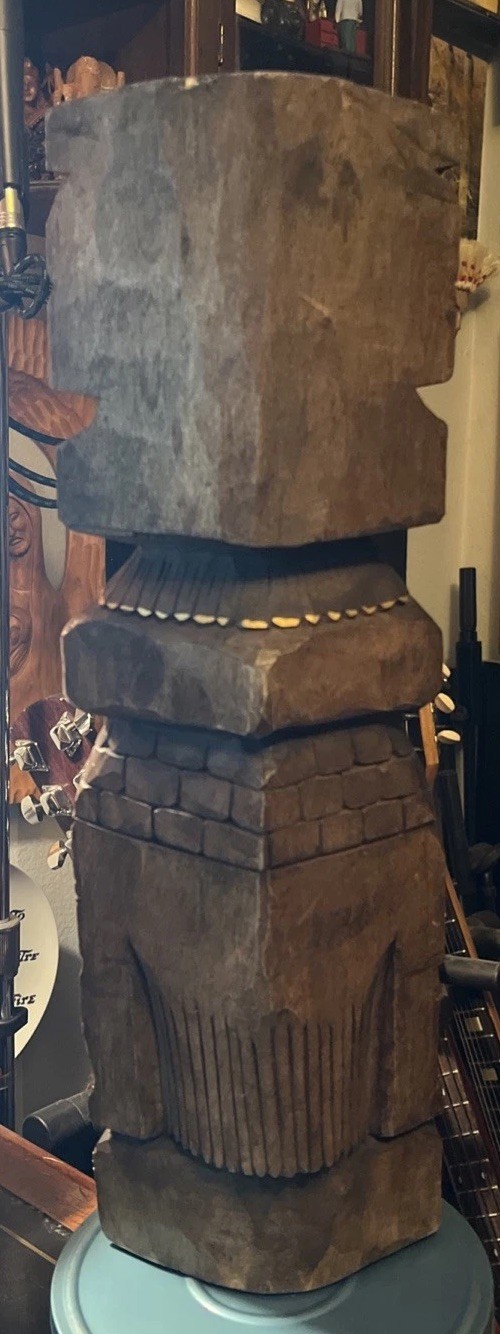 Aztec Maya Mesoamerica Totem Medicine Man Artifact Stelae Sculpture idol wood