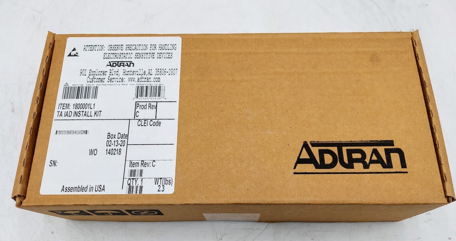 ADTRAN 1800001L1 Total Access IAD Installation Kit Amphenol Punch
