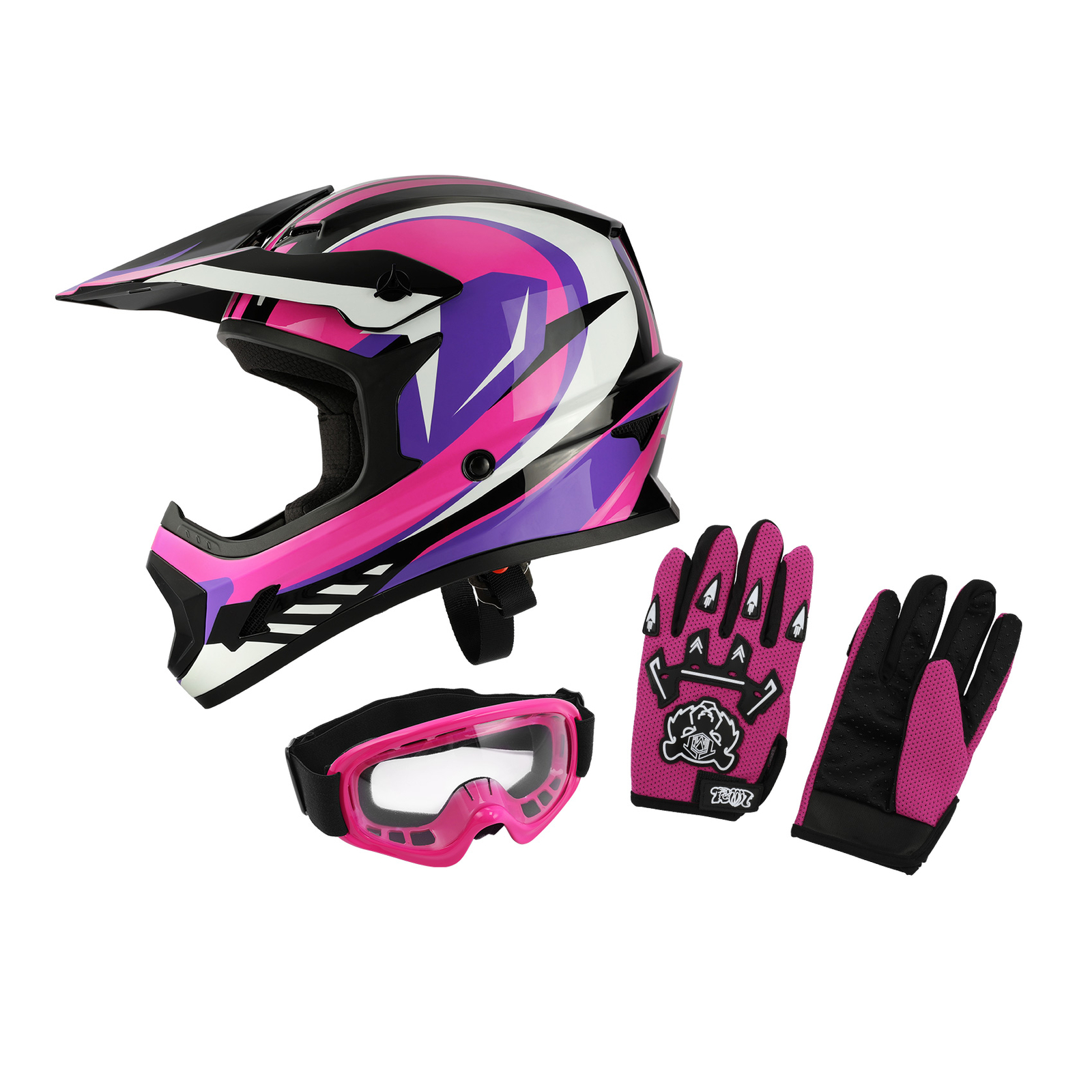Youth Motocross Helmet Dirt Bike Riding MX ATV UTV Offroad Kid's Full Face DOT