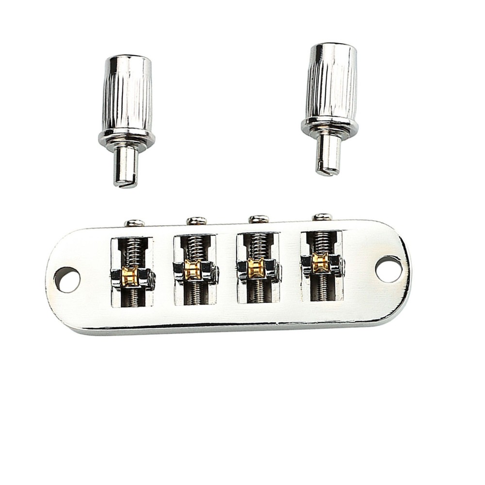 Roller Saddle Bridge Replacement Lightweight 4 String Guitar Bridge For HPGF