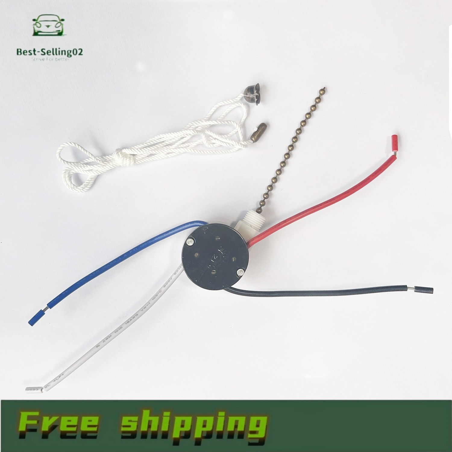 Zing Ear ZE-208S 3Speed 4Wire Ceiling Fan Pull Chain Switch 6A 125VAC-Bronze USA