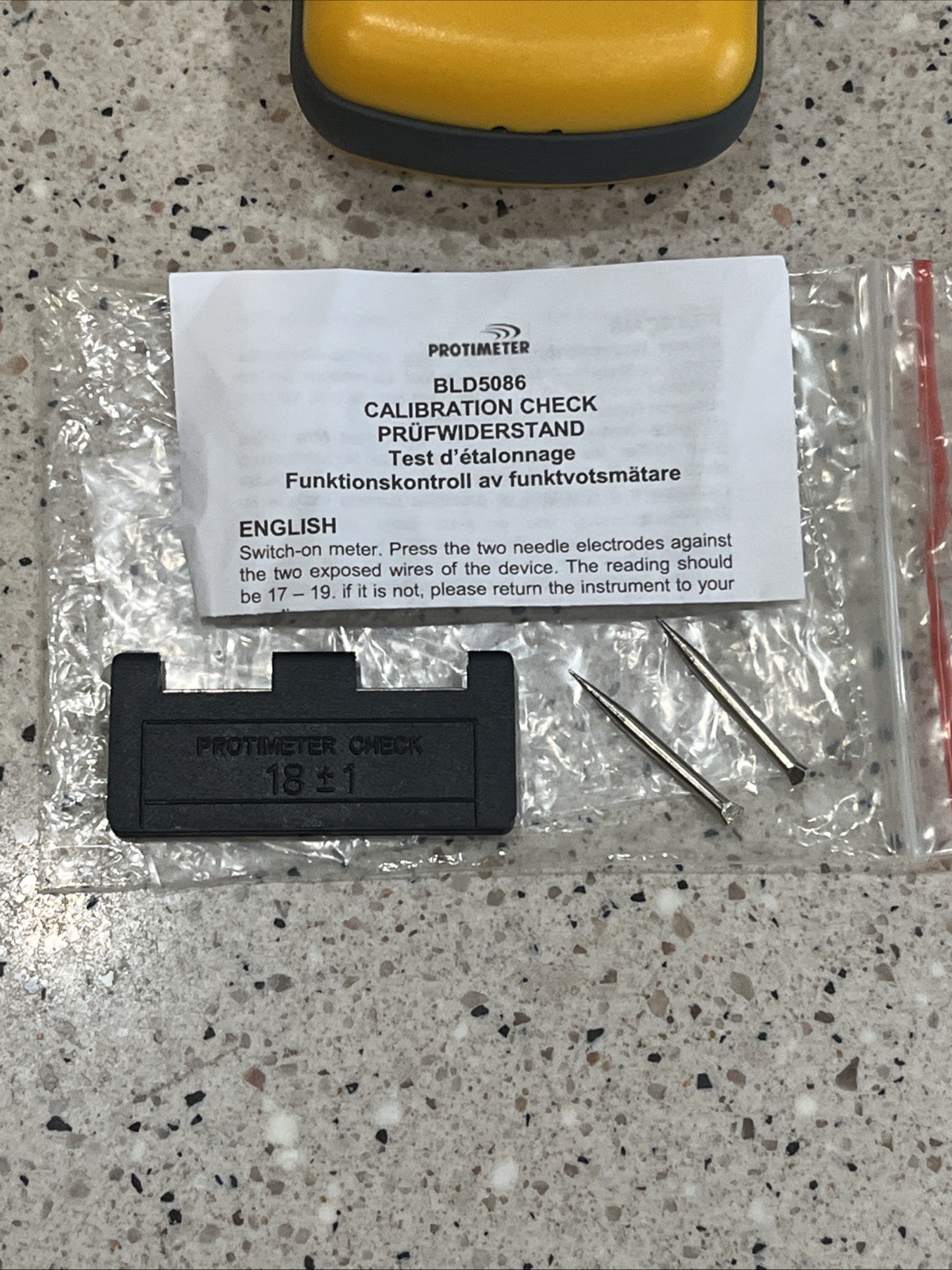 GE Protimeter MMS BLD5800 Moisture Measurement System W/ Cal Check Device