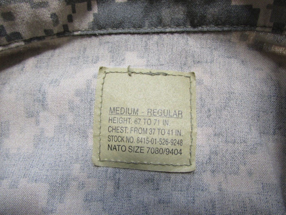 Army Shirt Digital Camo Uniform Men's M Medium Regular