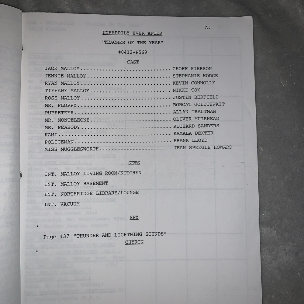 Unhappily Ever After TV SHOW Script