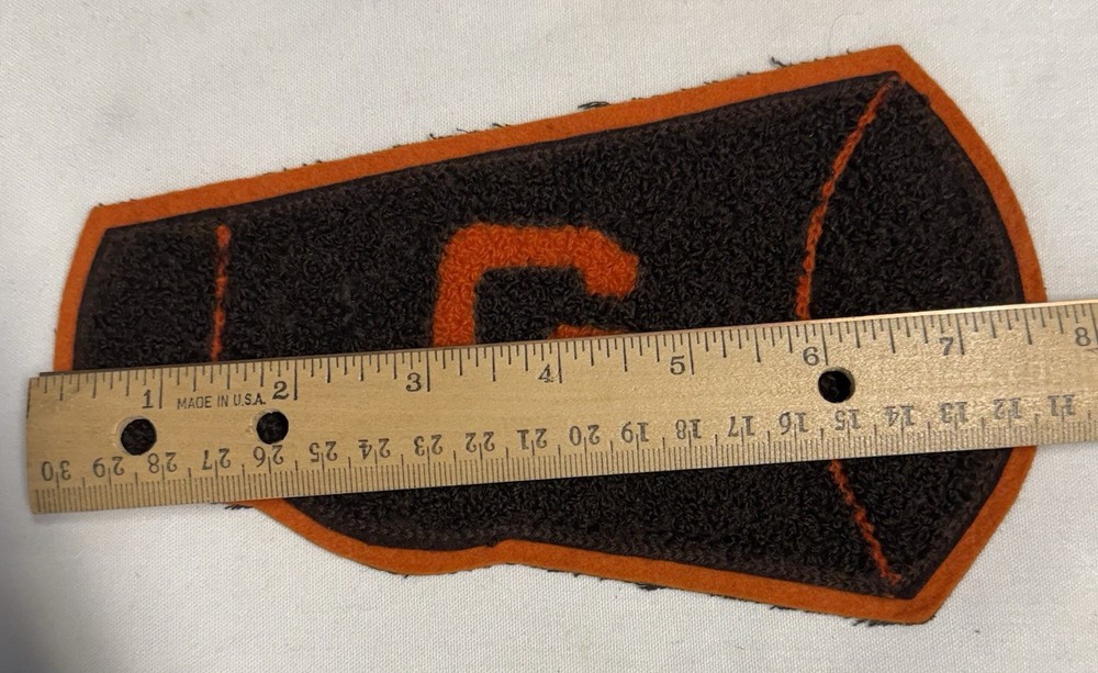 Vintage G Cheerleader Patch Megaphone Letterman