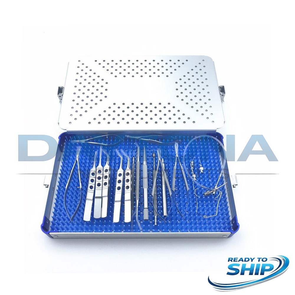 Ophthalmic Cataract Eye Micro Surgery Surgical Instruments 21 Pcs Set Tools
