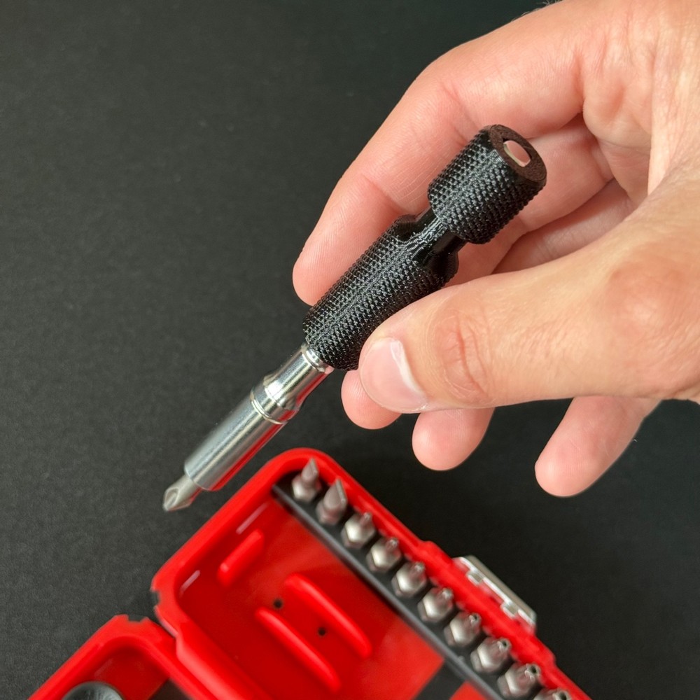 Bit Driver Handle for Harbor Freight Icon Locking Flex-Head Ratchet Extension