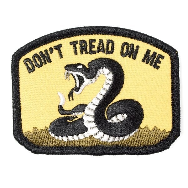 Don't Tread On Me Morale Patch - Full Color 3" x 2.35" Hook + Loop Backing