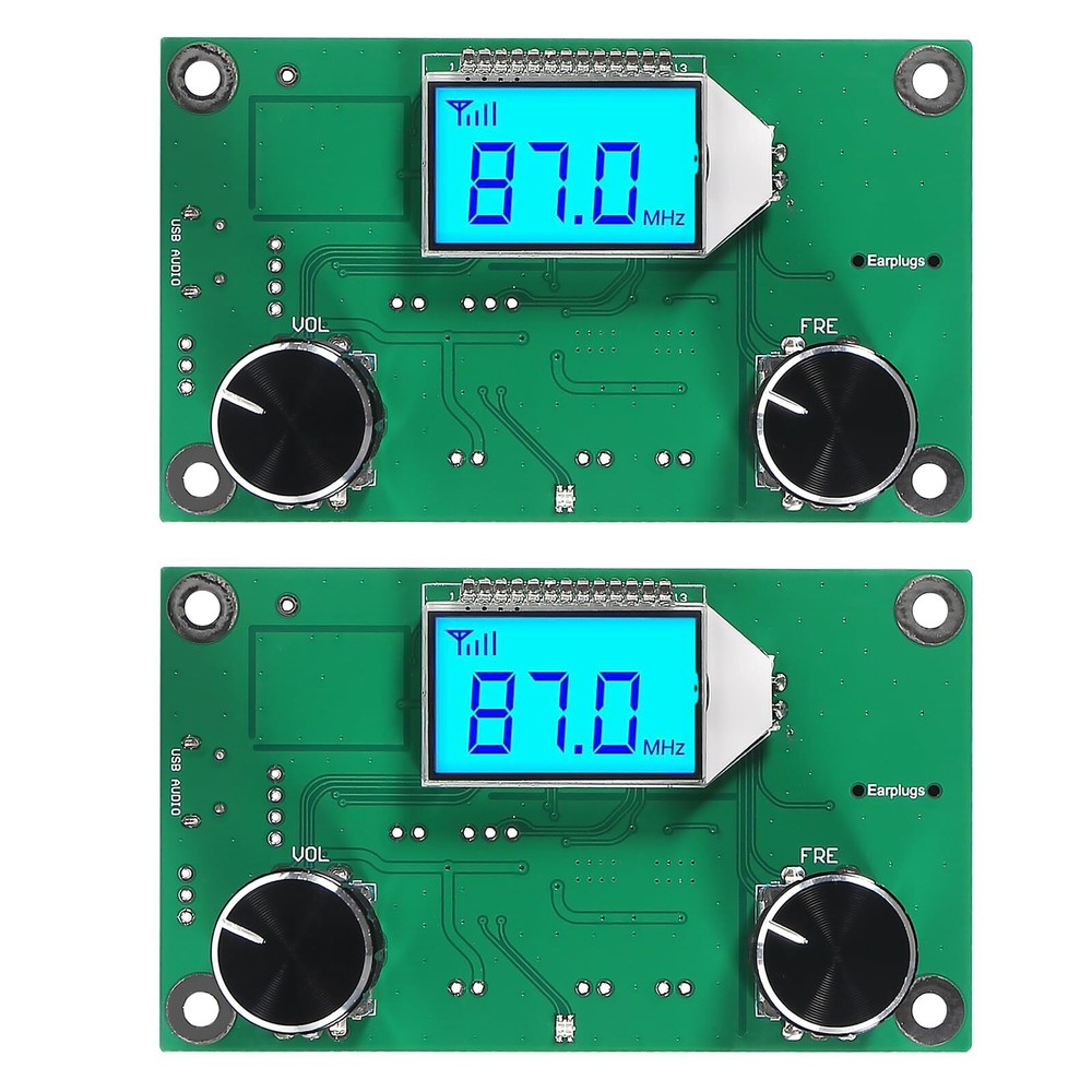 2 Pieces Digital FM Receiver Module Radio Receiver Module Digital Stereo Boar...