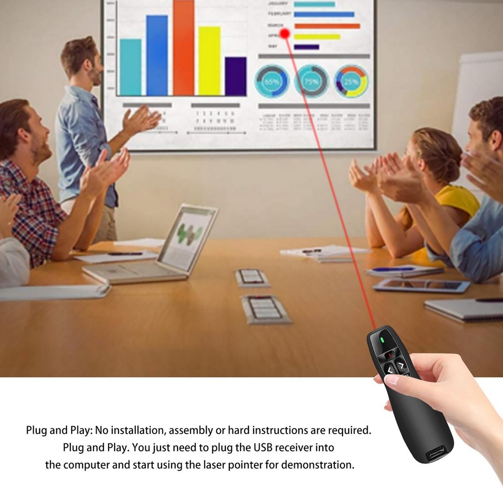 Wireless Presenter Remote Presentation Pointer Clicker Powerpoint Remote Clicker