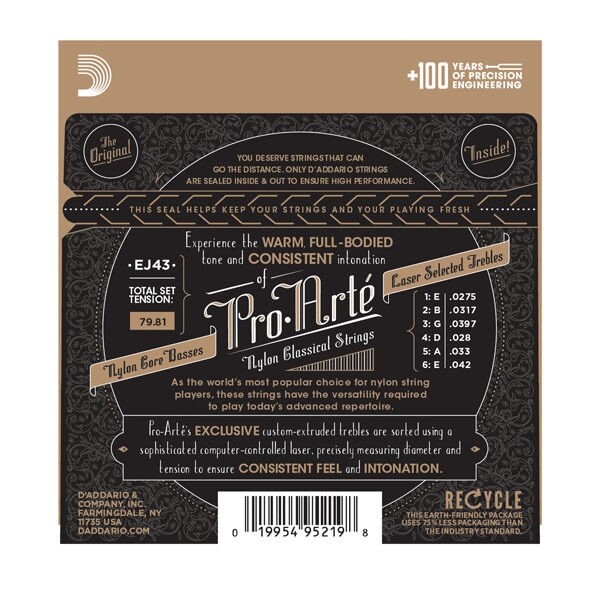 D'Addario EJ43 Pro-Arte Light Tension Classical Guitar Strings