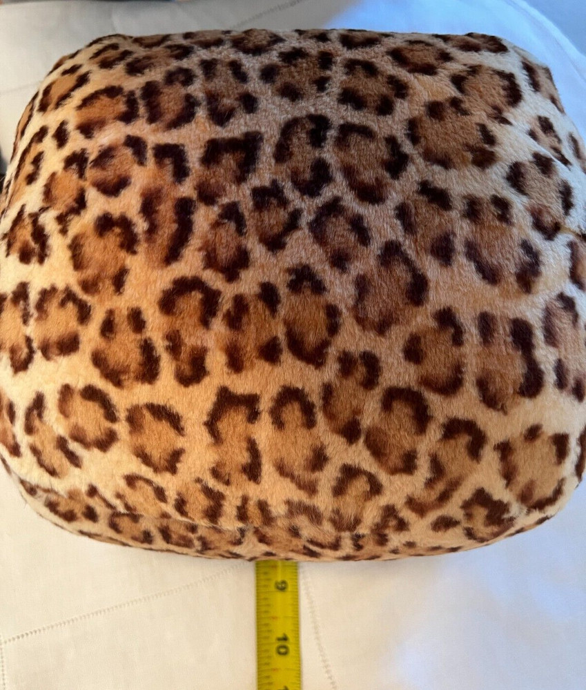 Vintage Muff Leopard Pattern Rabbit Hand Warmer Strap Fur