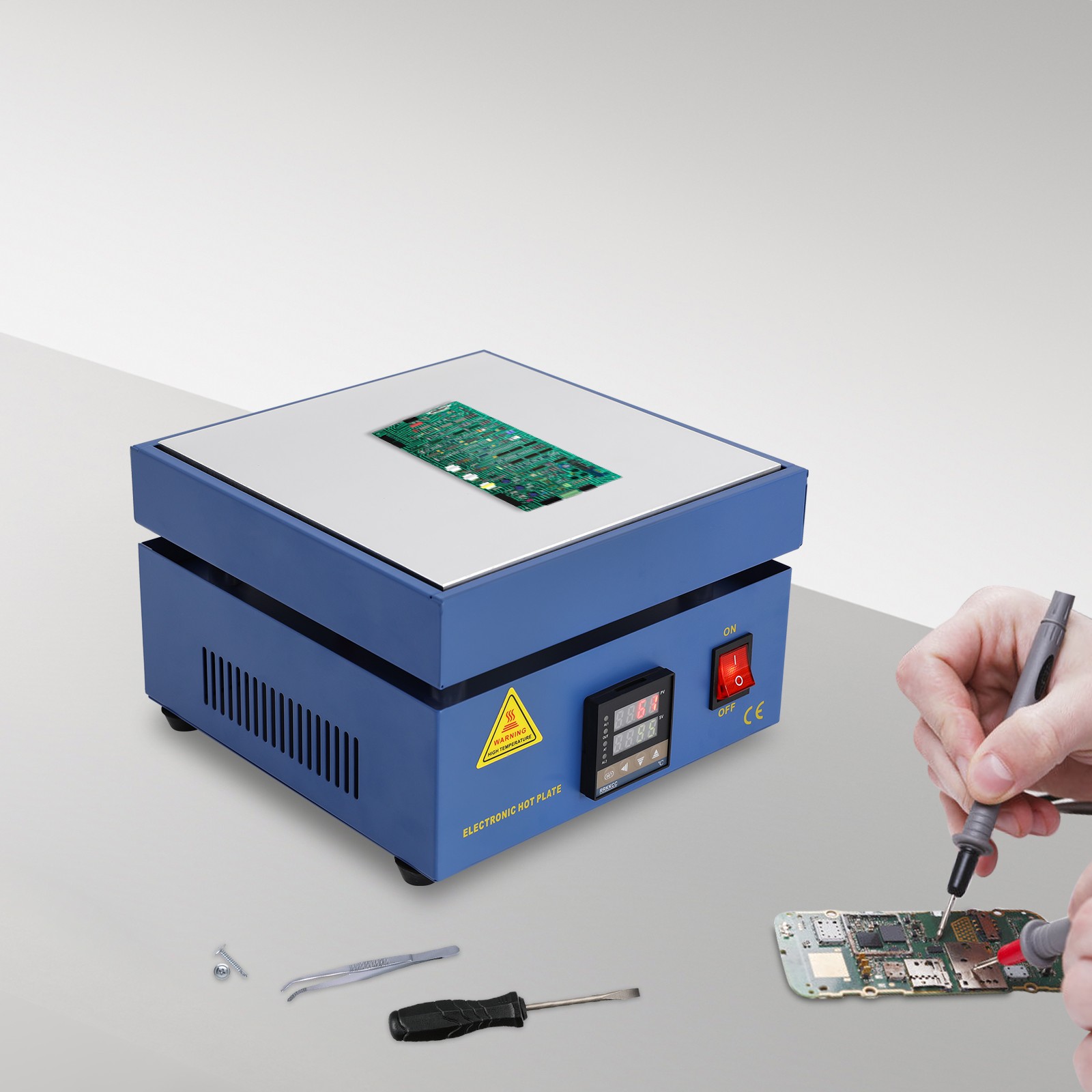 Hot Plate 752°f 850w Electric Soldering With Led Display For Pcb Rework