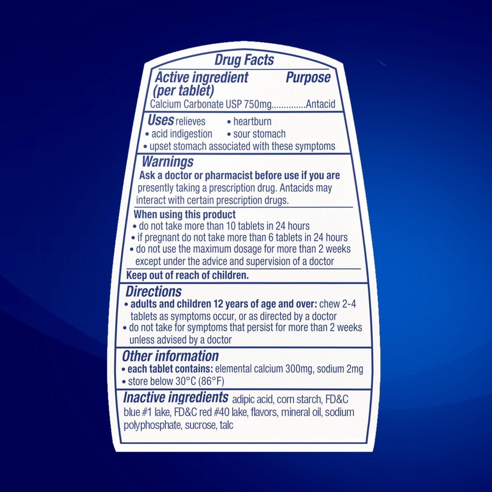 Extra Strength Assorted Berries Antacid for Heartburn , 96 count