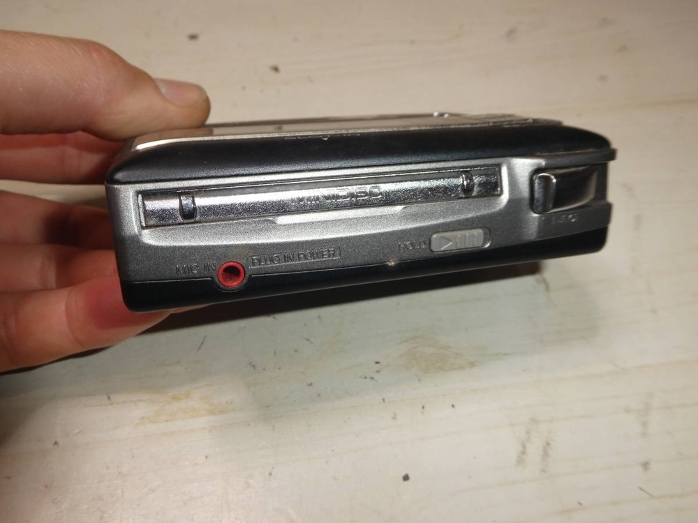 SHARP MD-MS100 MD Portable Recorder Black Mini Disc Player Tested Used