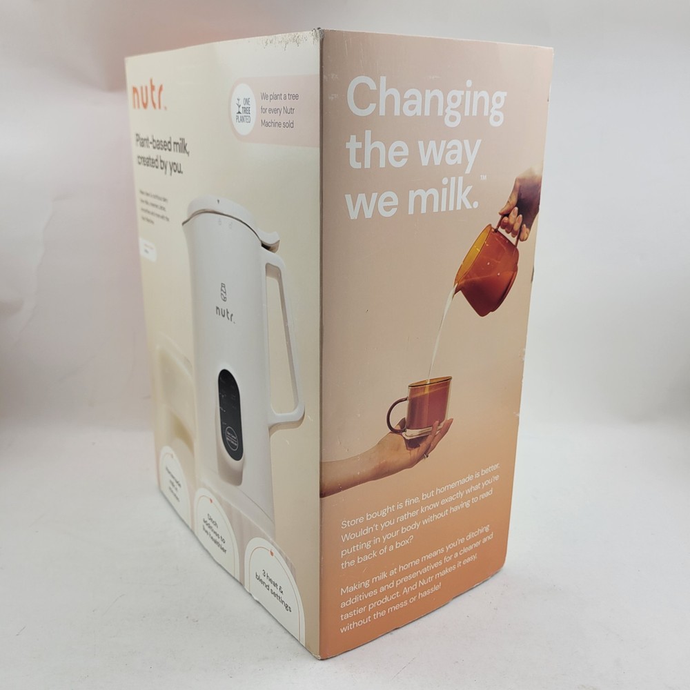 NUTR Machine Automatic Nut Milk Maker Single Serve 350ml - New/Open Box New