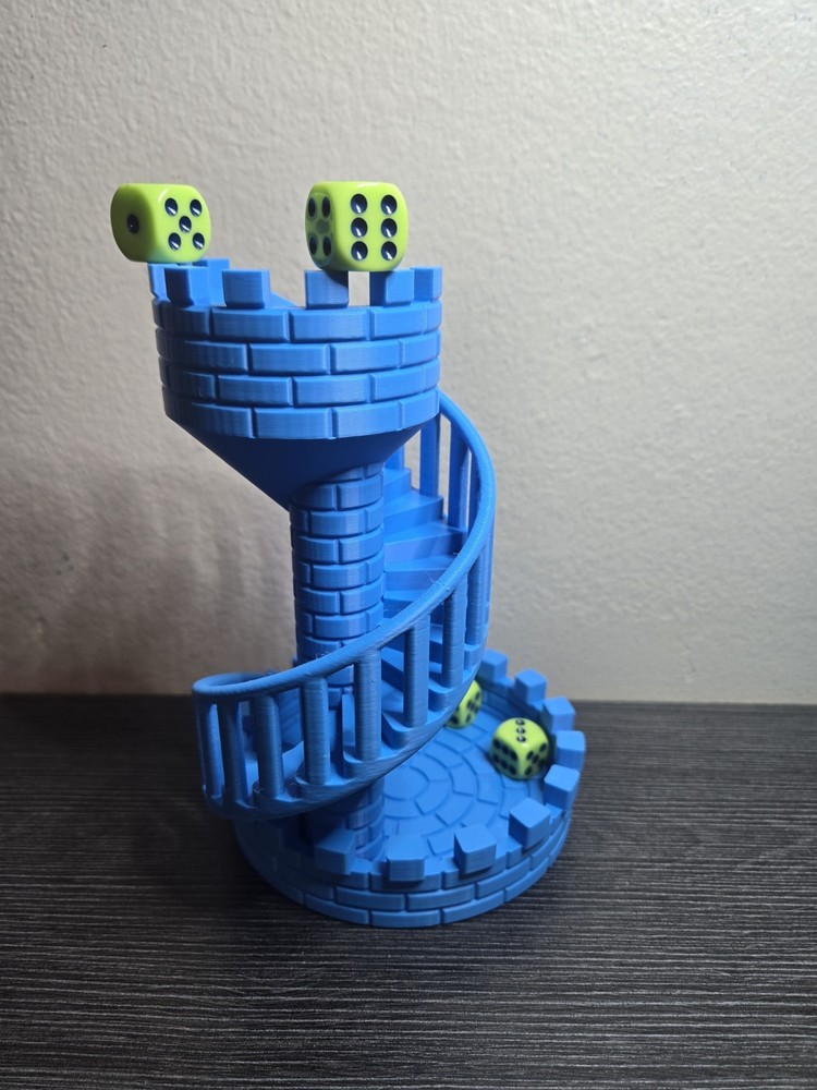 7” Dice Tower w/ Tray | D&D RPG Game Tabletop Dice Roller Accessory