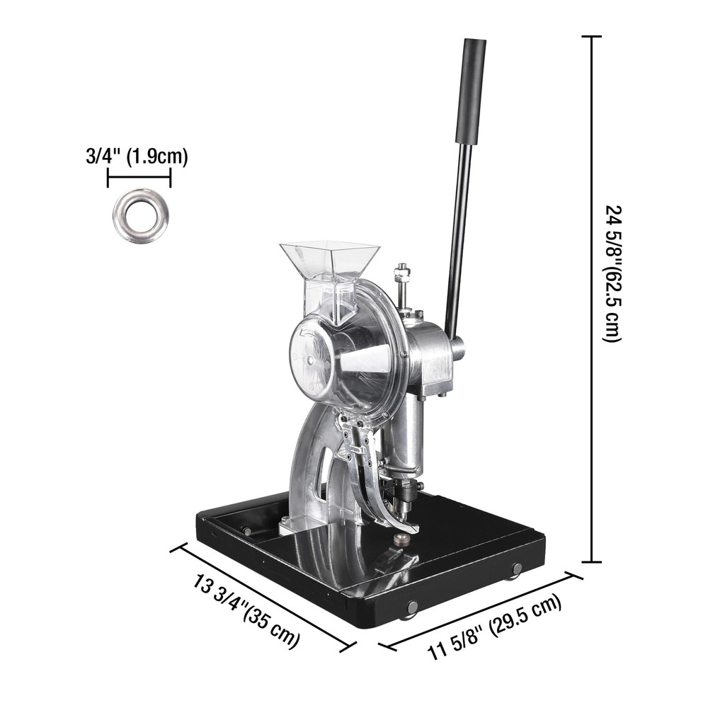 Semi-Automatic Grommet Hand Press Machine Tool with #2 Eyelet Banner