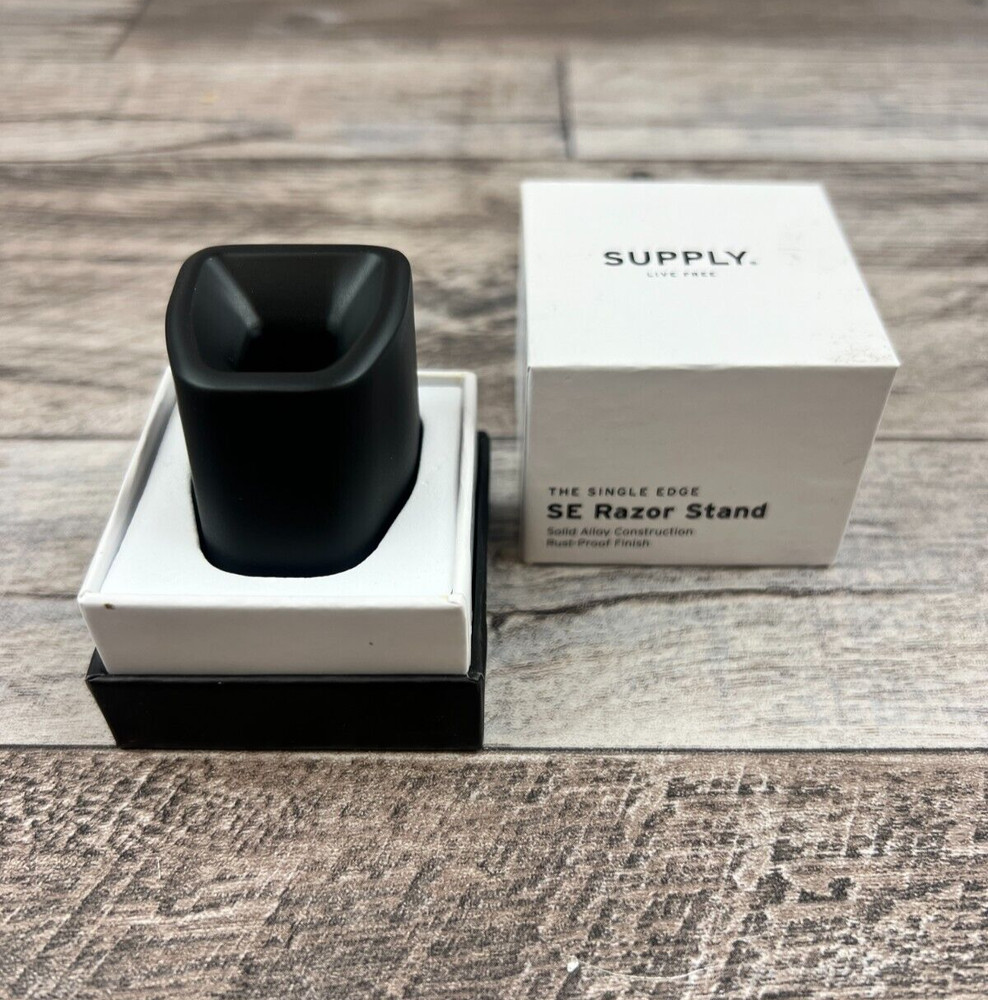 SUPPLY The Single Edge SE Razor Stand (Matte Black) Solid Alloy Rust-Proof