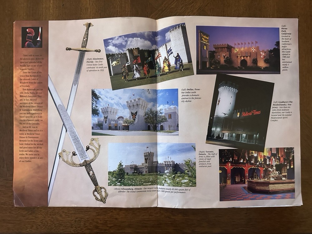 1980’s Era Medieval Times Restaurant Program Menu 12 Page Menu