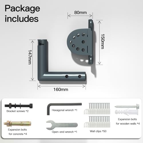 Adjustable Short Wall Mount Kit Short Wall Mount for Starlink Standard Actuated