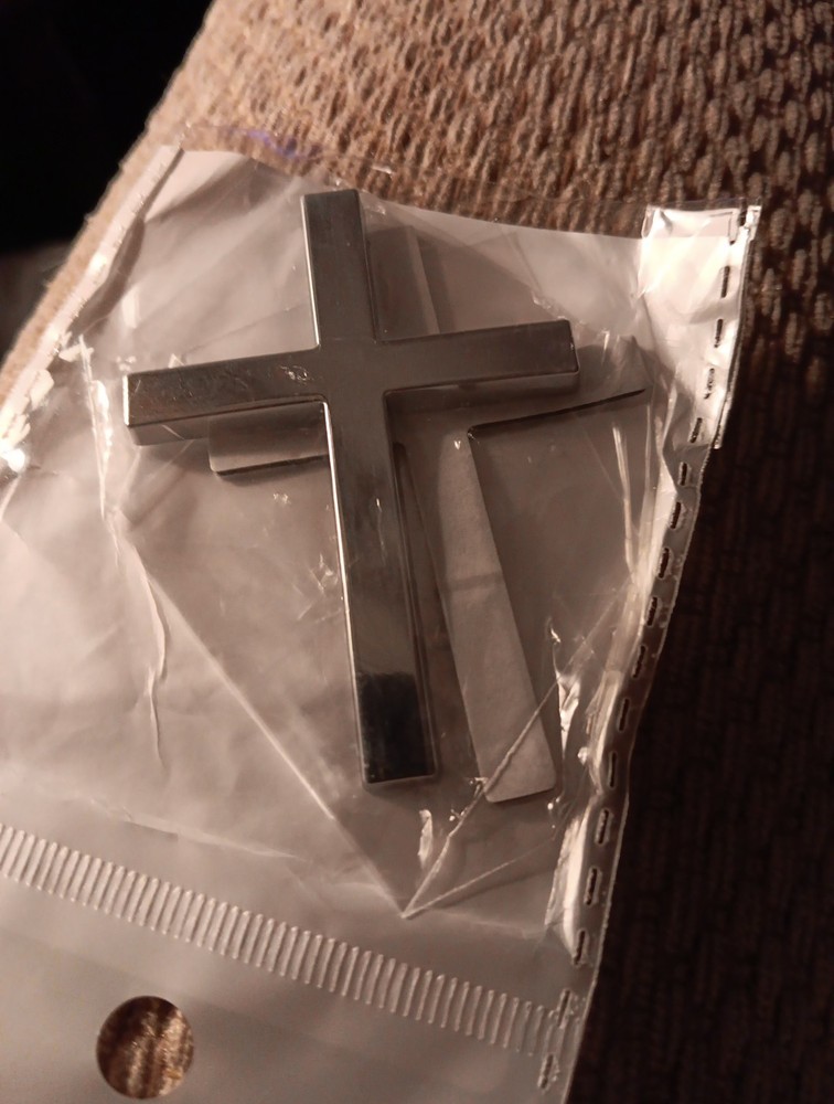 Silverish Cross Stick On