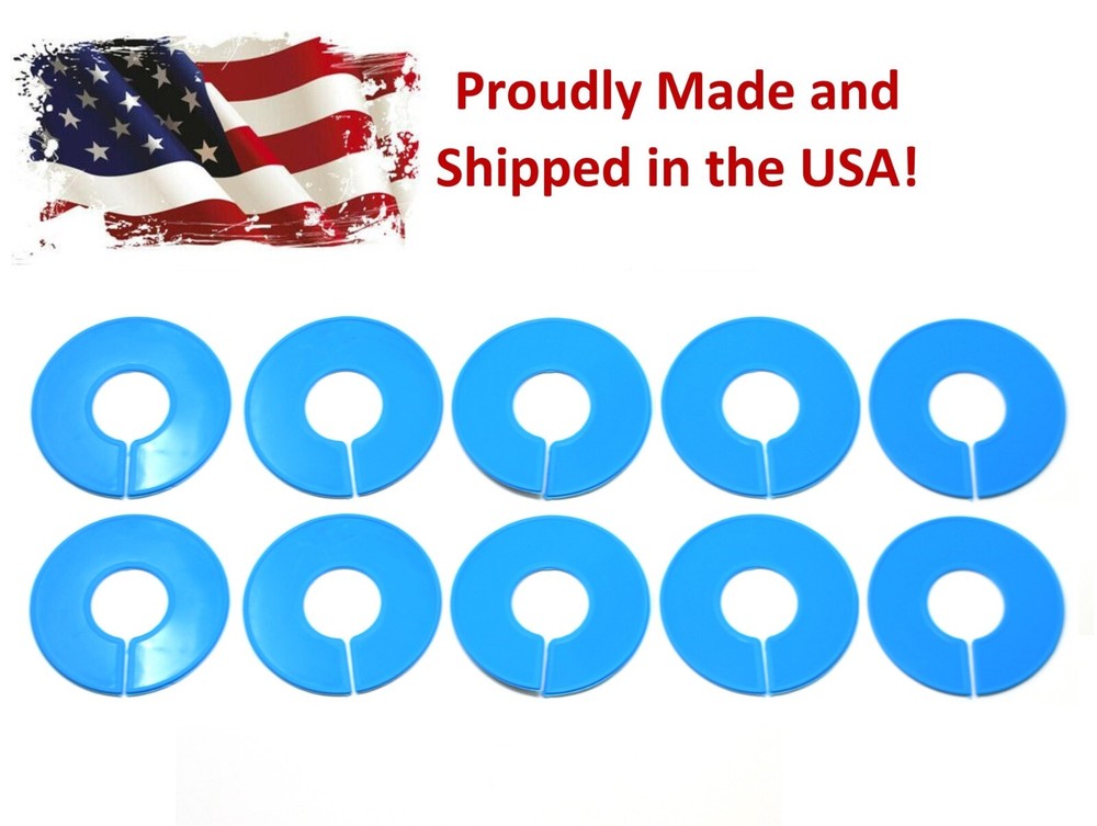 Plastic 10 Clothing Blue Blank Size Rack Ring Divider