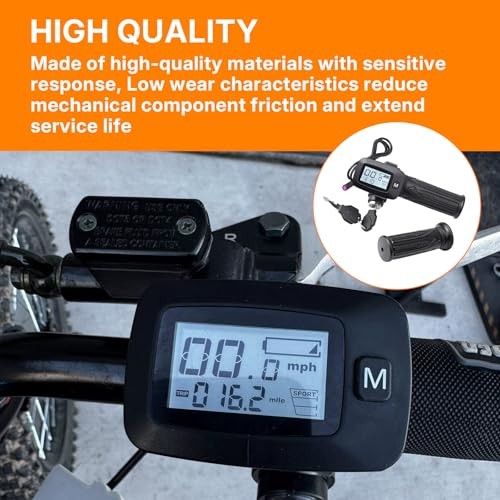 Bike Throttle 48V with LCD Display M Button Keyless Start Replacement for