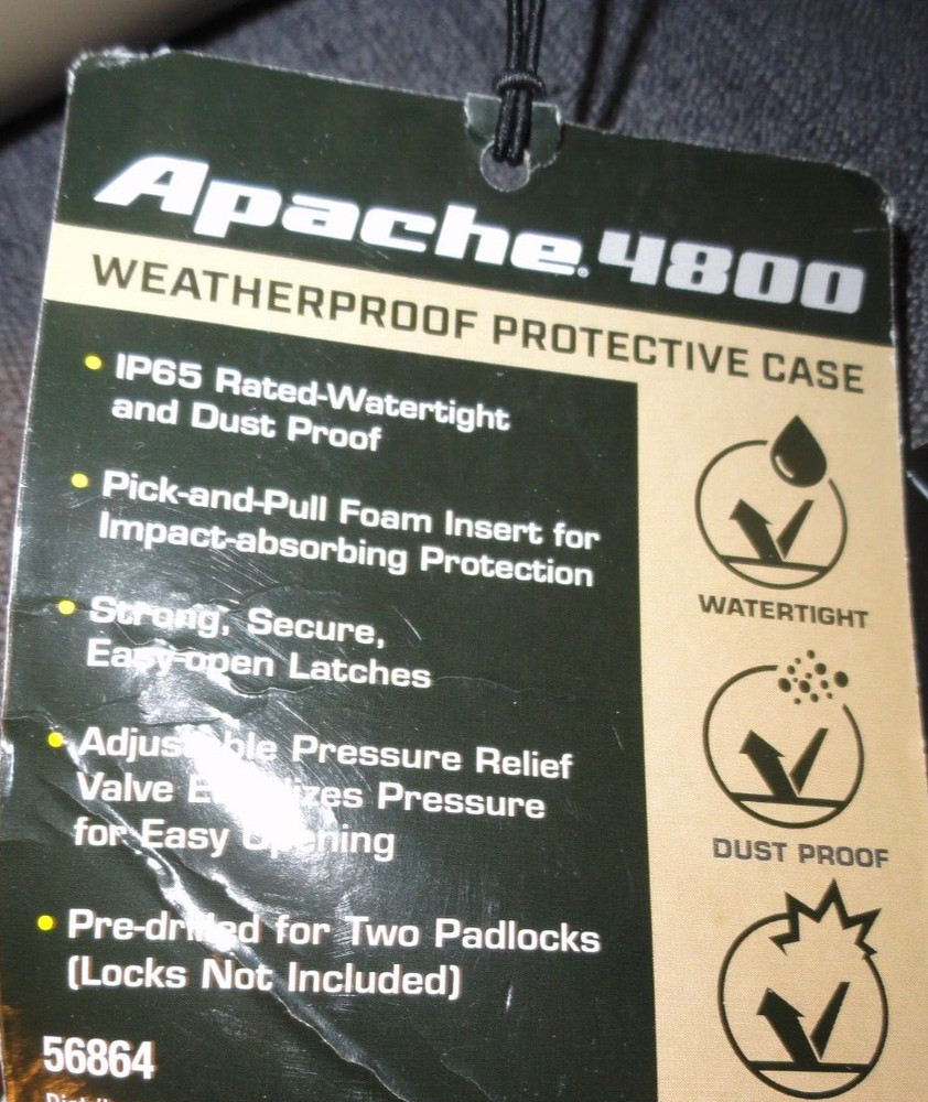 APACHE 4800 WEATHERPROOF PROTECTIVE HARD CASE CAMERA WEAPON TAN DESERT 19x13x7