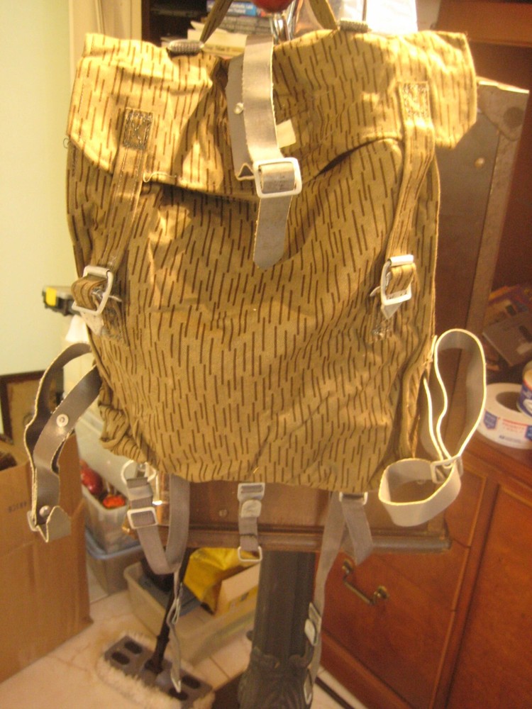 East German Rain Drop Camouflage Back Pack & Web Straps Day Pack