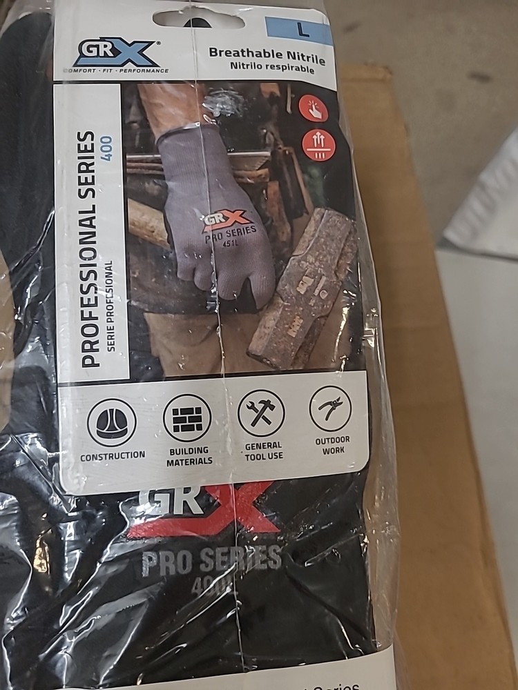 12 Pair GRX Pro Series 400 Work Gloves size Large