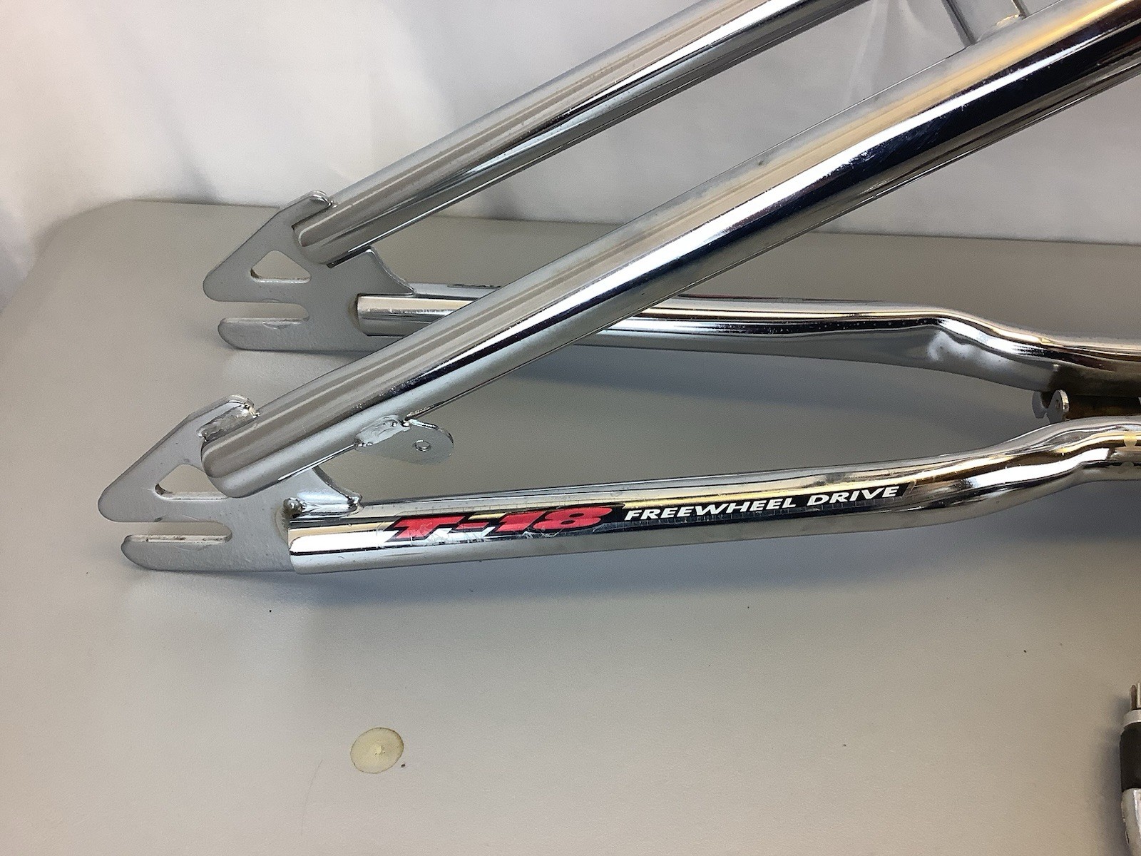 Mid School Freestyle Royce Union T-18 Vertical Chrome Frame Fork Bars