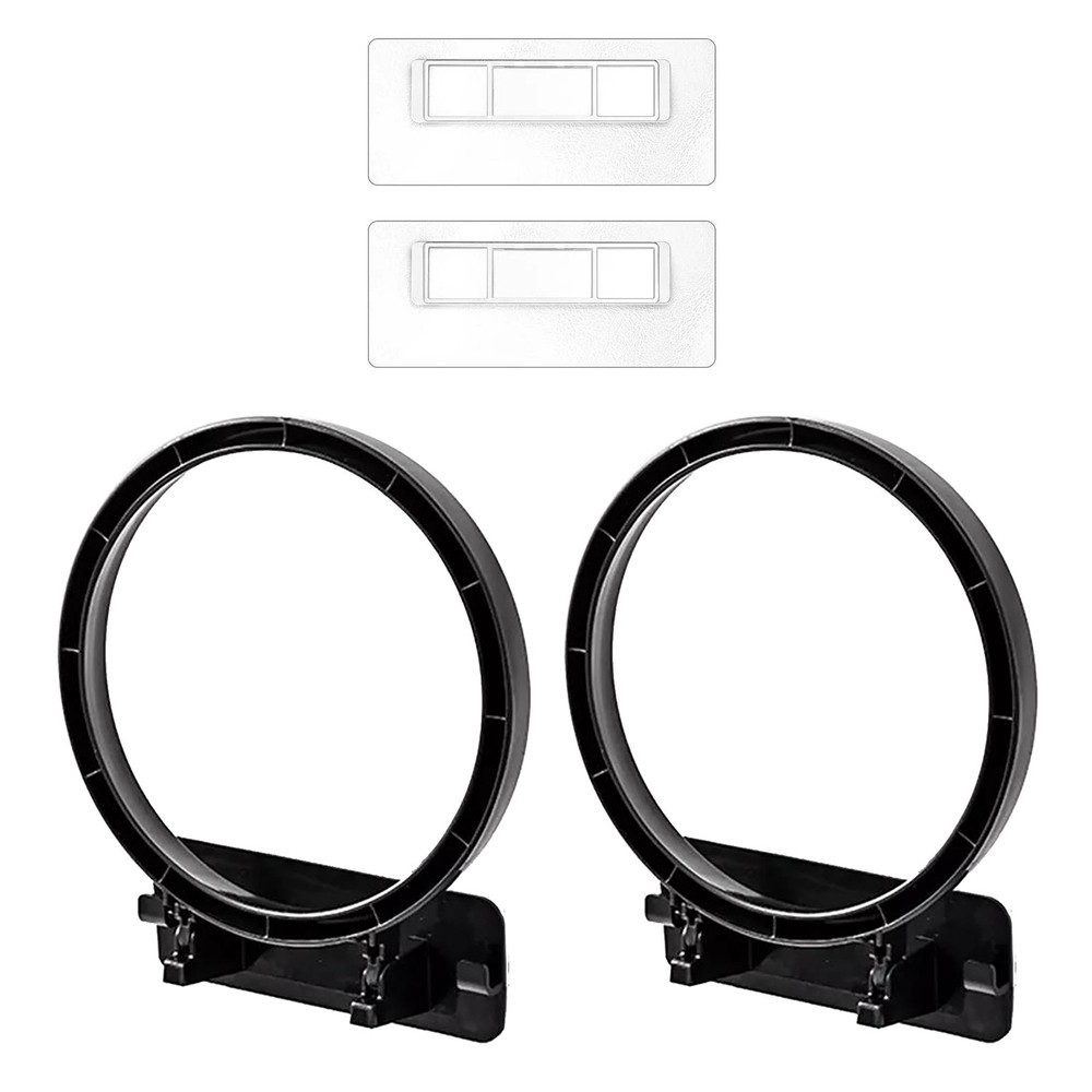 2PCS Black Durable Wall Mounted Polypropylene Basketball Storage Rack Holder