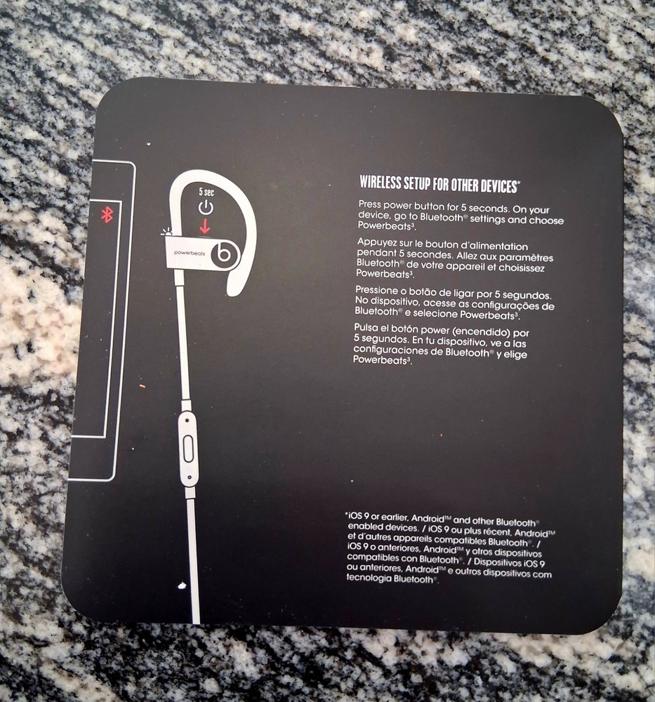 Powerbeats3 Wirless Headbuds Original Manual
