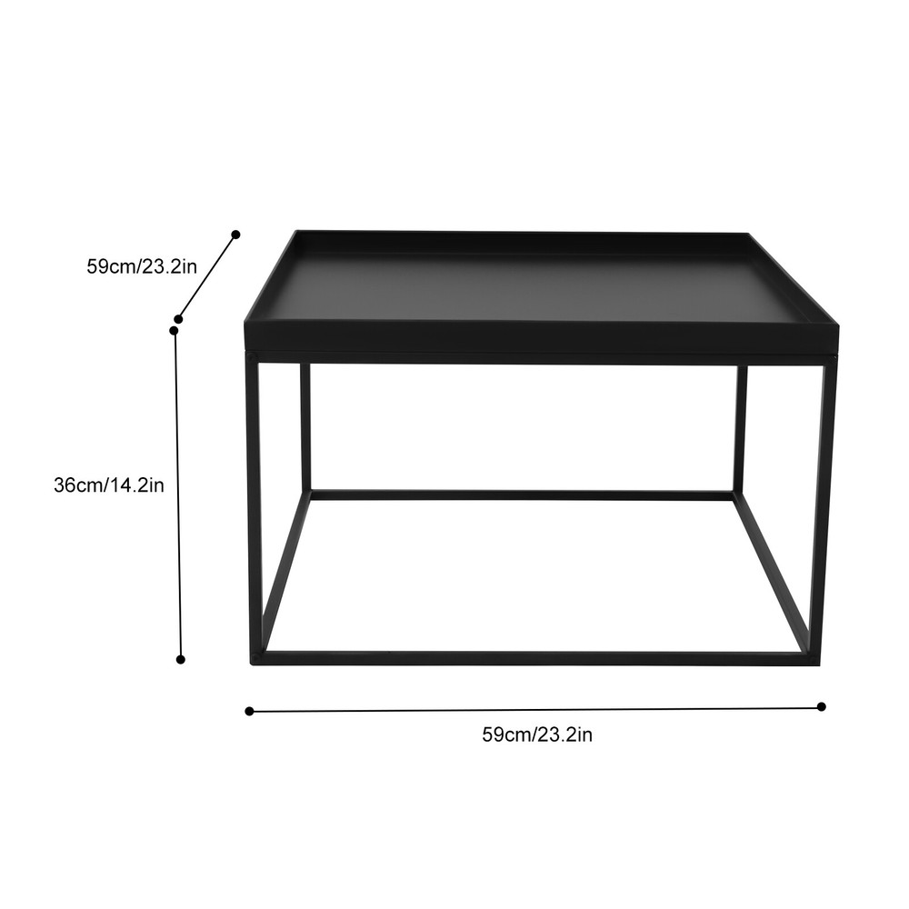 Modern Square Coffee Table Elegant End/side Table Display Stand For Home Office