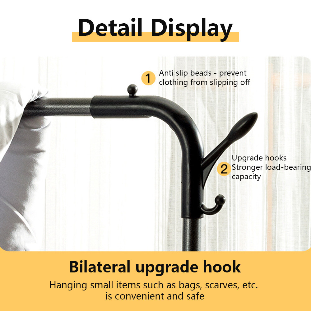 Heavy Duty Clothing Garment Rack Rolling Clothes Organizer Double Rails Hanging