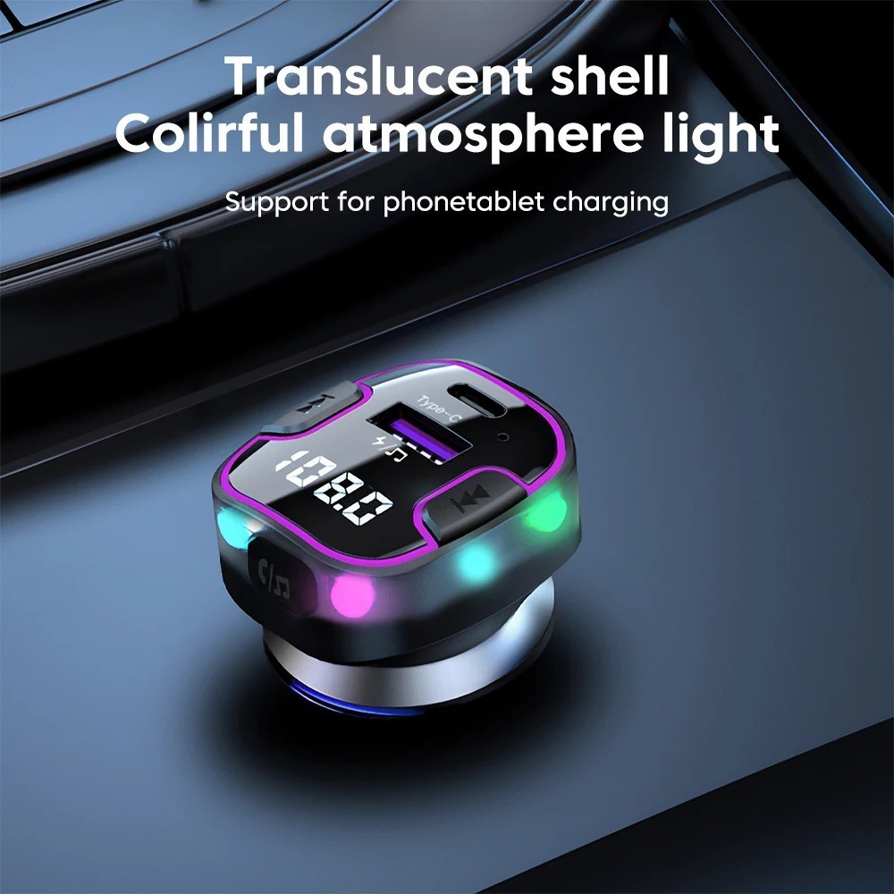 USB Type C Car Charger Fast Charging Car Bluetooth Fm Transmitter Bluetooth 5.3
