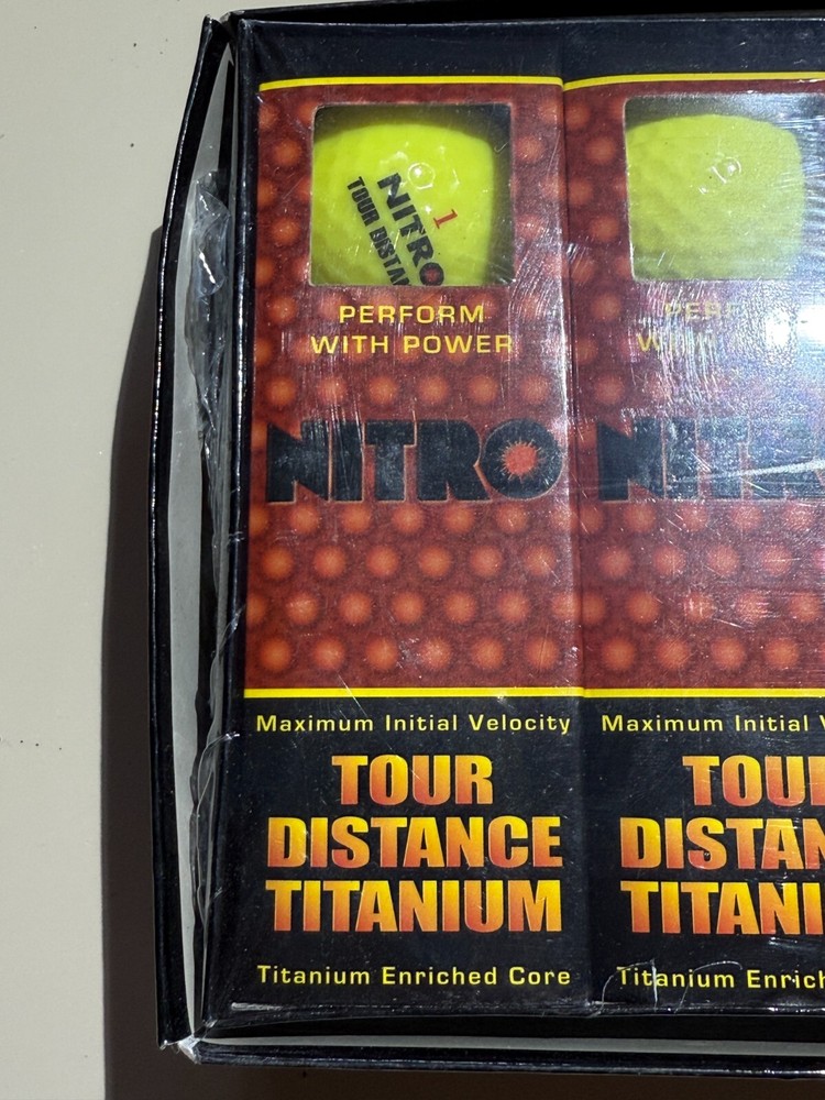 (15 Golf Balls) NITRO Tour Distance Titanium Enriched Core