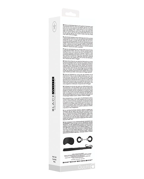 Shots Ouch Black & White Introductory Bondage Kit #1 Black