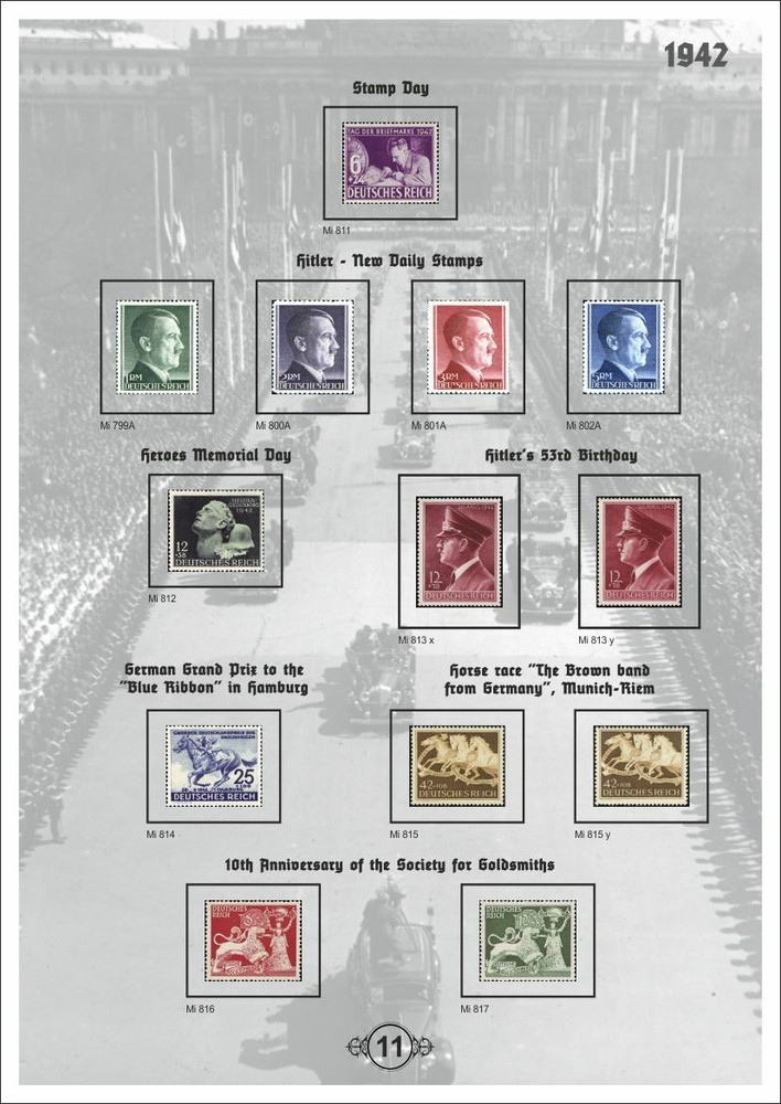 Deutsches Reich III 1939-1945, third Reich, PDF ( DIGITAL ) STAMP ALBUM PAGES